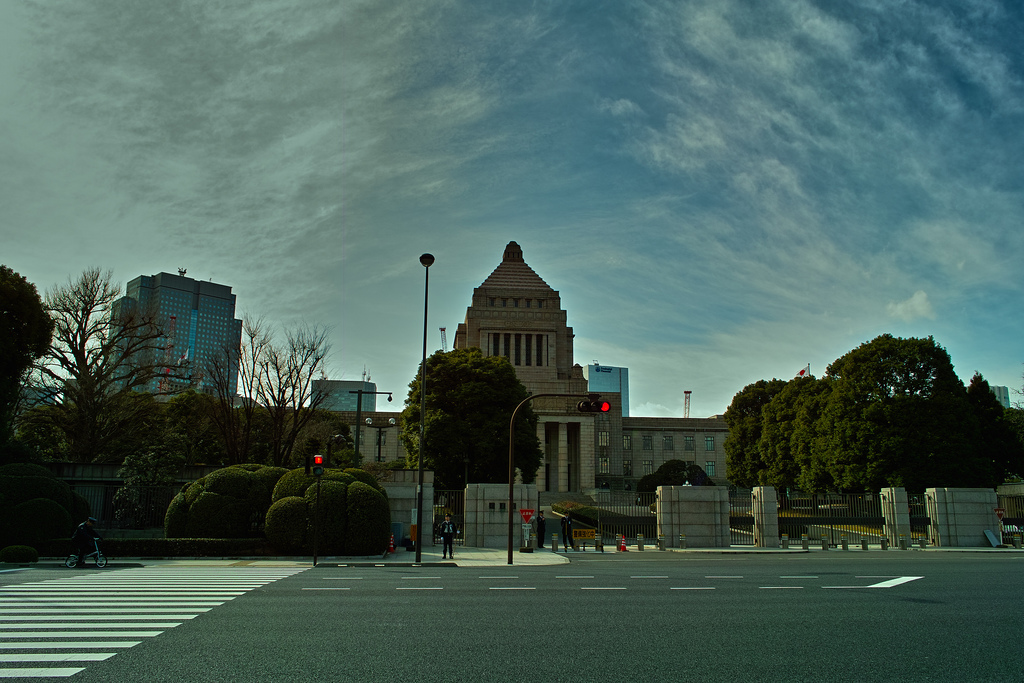 Ist hier demnächst die Opposition mit einer Mehrheit vertreten?  Gebäude des japanischen Parlaments in Tokio