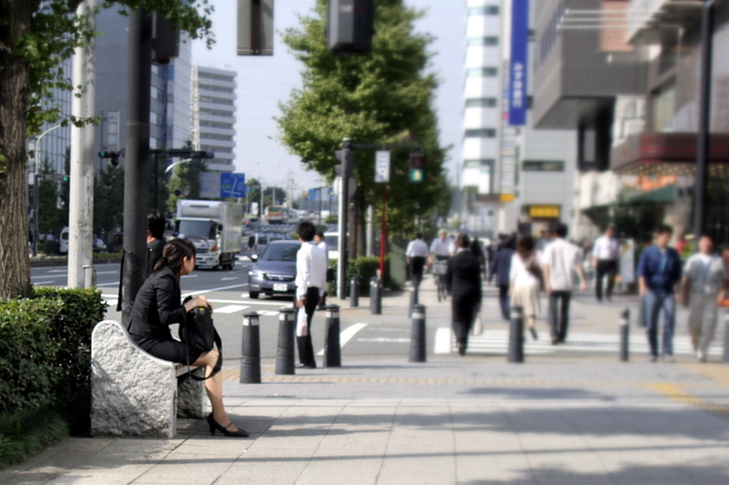 Wird in Japan immer noch diskriminiert: Office lady in Yokohama