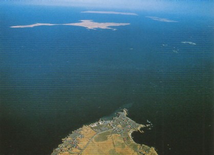 Kleine Inseln, grosse Auswirkungen: Von Nosappumisaki in Hokkaido sind die Inseln gut sichtbar.