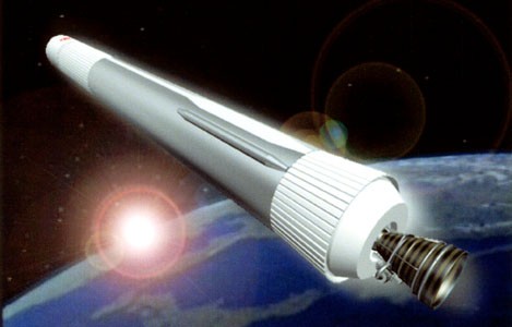 Eine Visualisierung der GX-Rakete