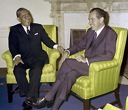 Eisaku Sato und Richard Nixon 1969.