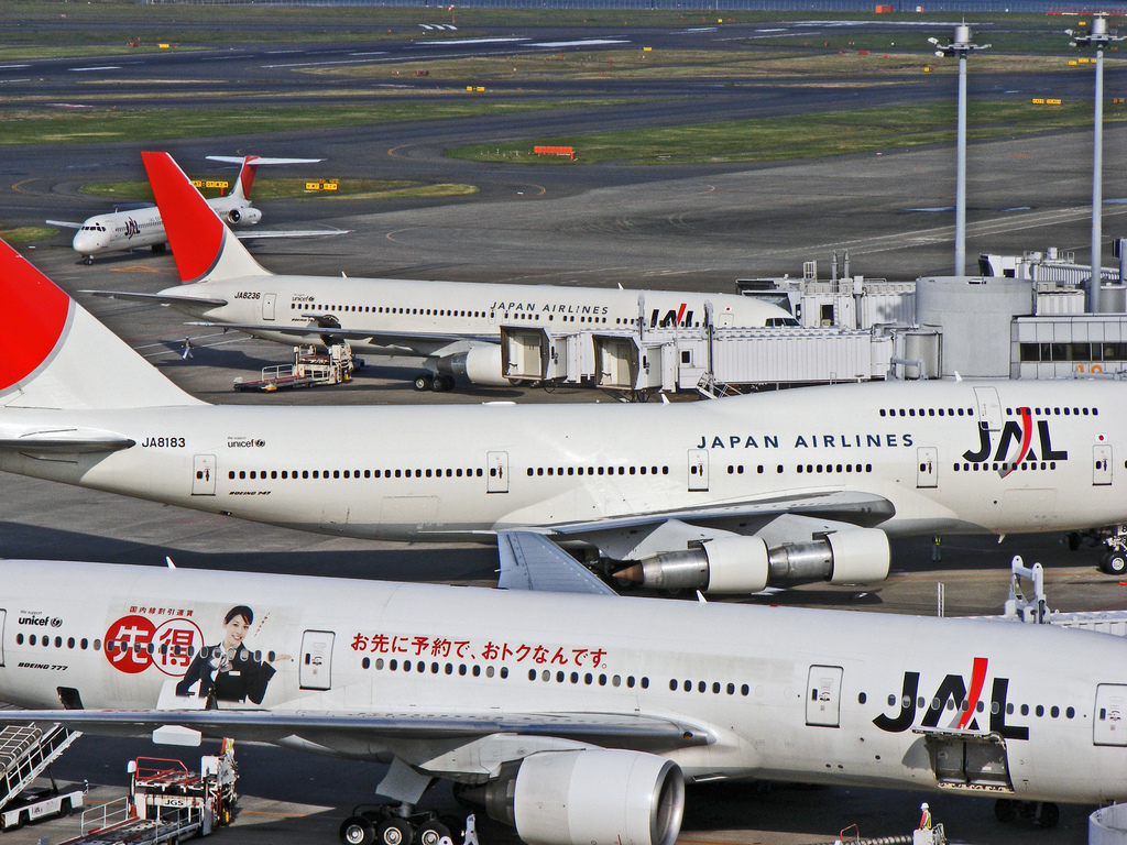 JAL-Maschinen am Flughafen Haneda