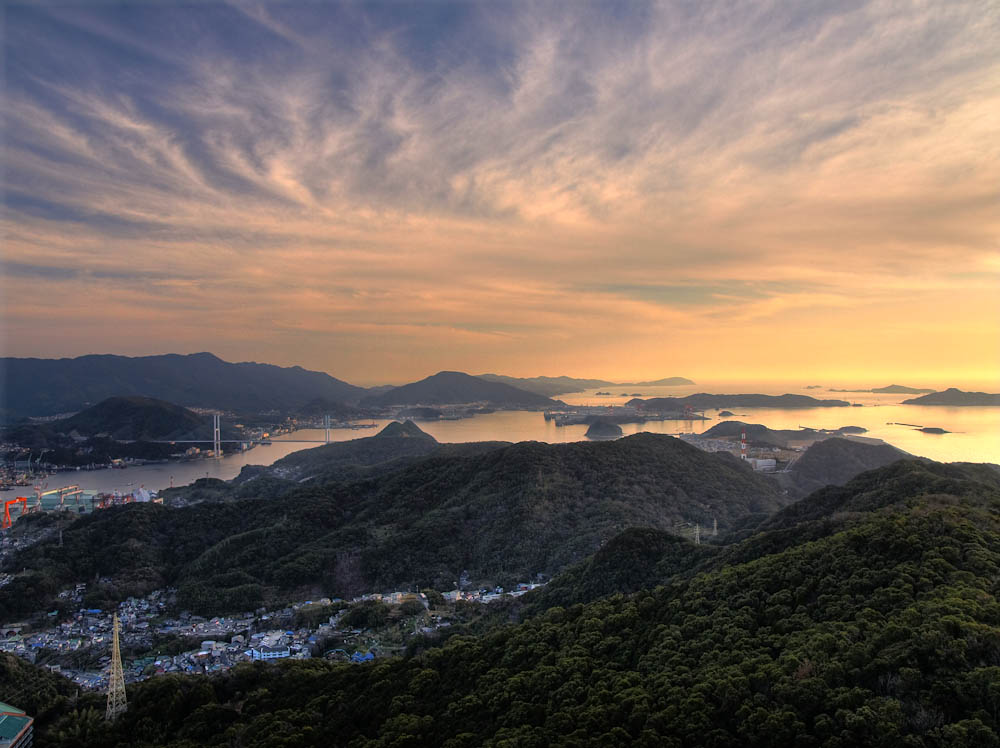 Blick auf Nagasaki vom Berg Inasa.