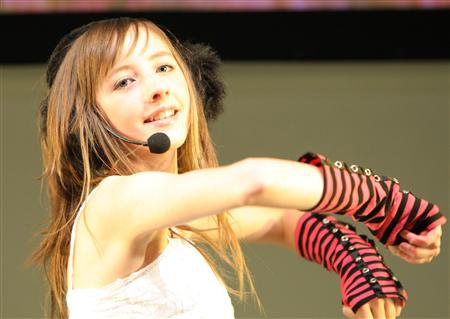 Ein ausländisches Idol: Beckii Cruel bei einem Auftritt im Tokioter Geek-Viertel Akihabara.