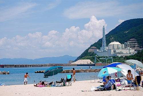 Läuft wieder an: Das Kernkraftwerk Monju im Hintergrund.