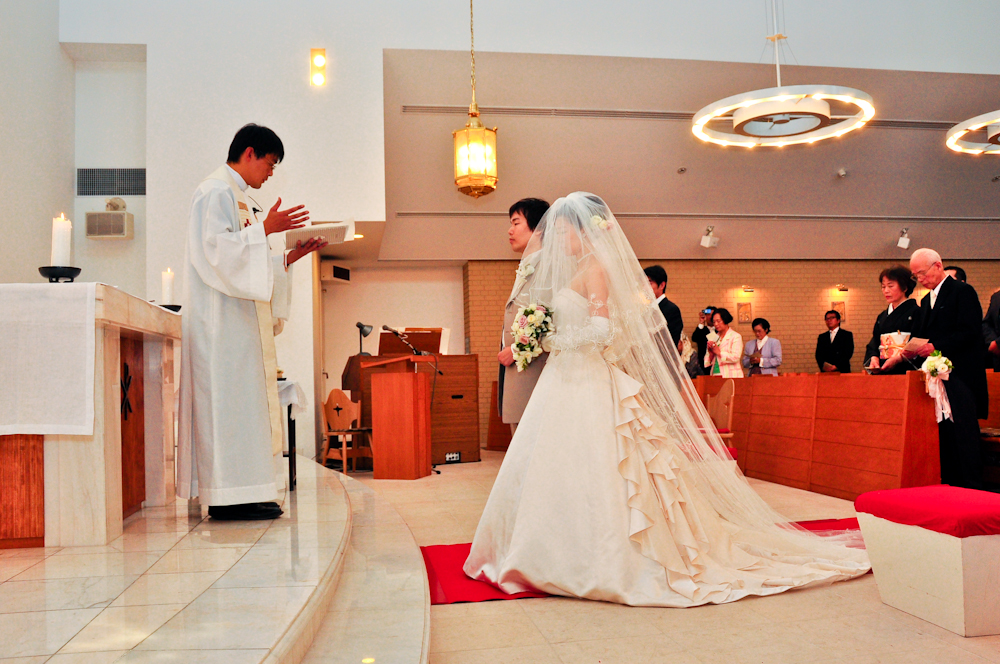 Eine teurer Spass: Eine katholische Hochzeitszeremonie in Tokio.