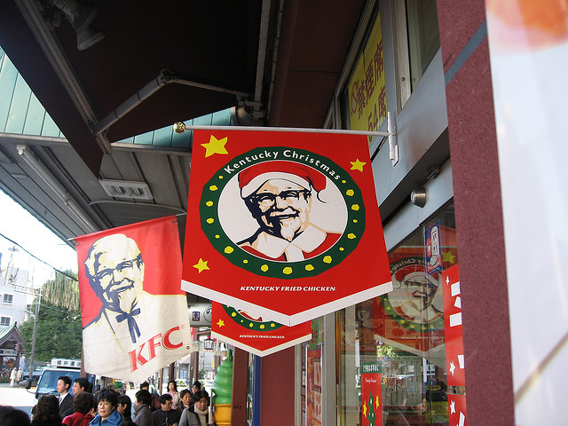Das grosse Geschäft: Colonel Sanders als Weihnachtsmann in Japan.