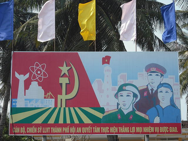 Die Zukunft ist atomar: Eine Tafel in Vietnam.