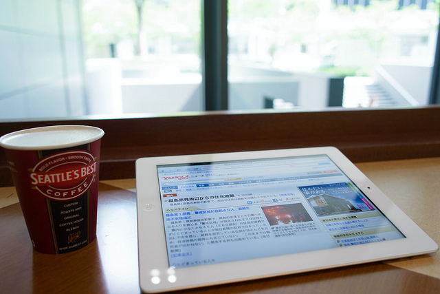 Diebstahlsicher: Ein iPad in Japan.