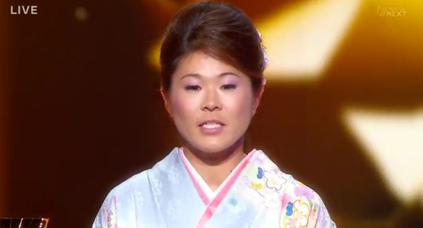 Siegerin im Kimono: Homare Sawa.
