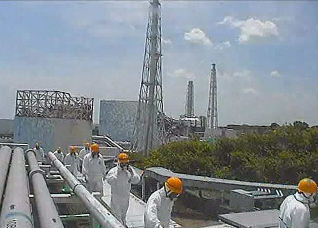 Live-Kamera mit Sicht auf das AKW Fukushima 1.