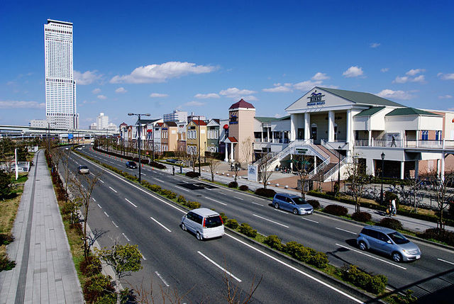 Ein Blick auf die Stadt Izumi-sano.