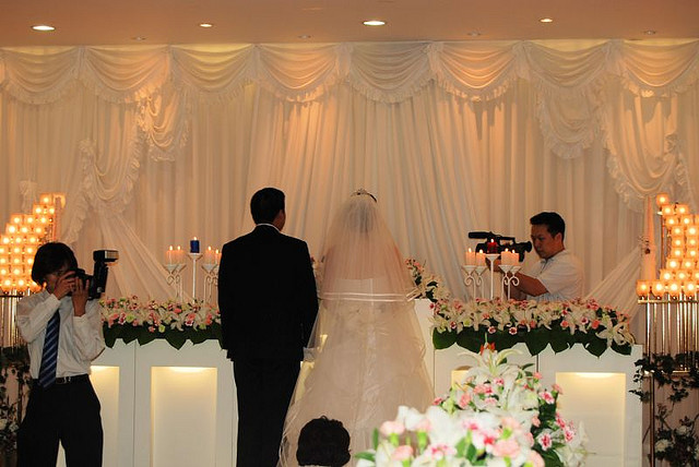 Eine Hochzeit in Südkorea.
