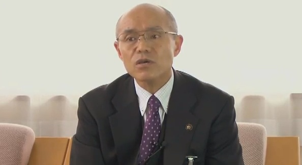 Bürgermeister Sakurai in einem Interview.