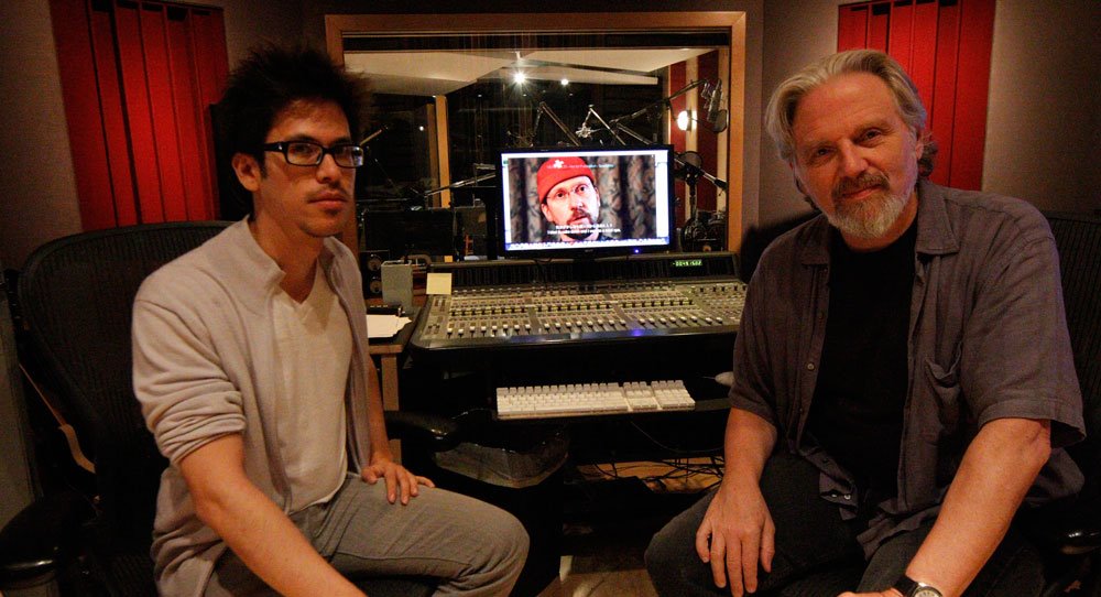 Co-Regisseur Stephan Knüsel zusammen mit Tonaufnahme-Ingenieur John Kilgore.