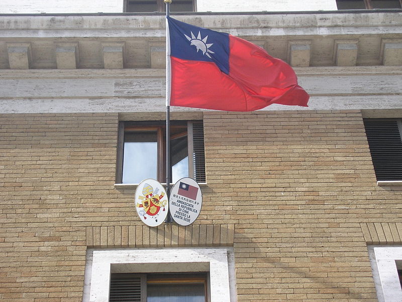 Im Vatikan weht Taiwans Flagge noch ganz offiziell.