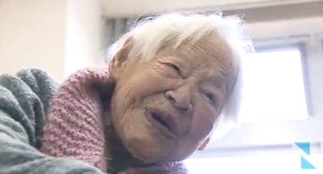 Eine glückliche 114-Jährige: Misao Okawa aus Osaka.