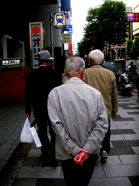 Es lebt sich lange: Ältere Herren in Japan.