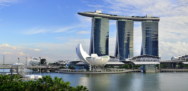 Erfindet sich ständig neu: Singapurs derzeit attraktivster Hotel- und Casinokomplex, das Marina Bay Sands.