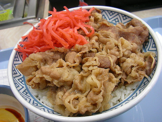 Yoshinoyas Gyudon-Gericht.
