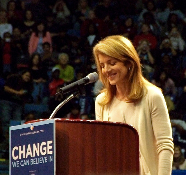 Caroline Kennedy an einer Wahlveranstaltung für Barack Obama im Jahr 2008.