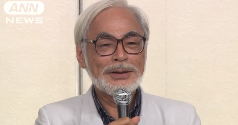 Gut gelaunt: Hayao Miyazaki an der Pressekonferenz.