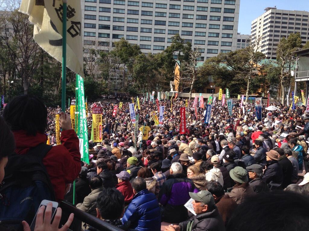 32'000 Menschen protestierten am 9. März 2014 gegen die AKW-Politik Tokios.