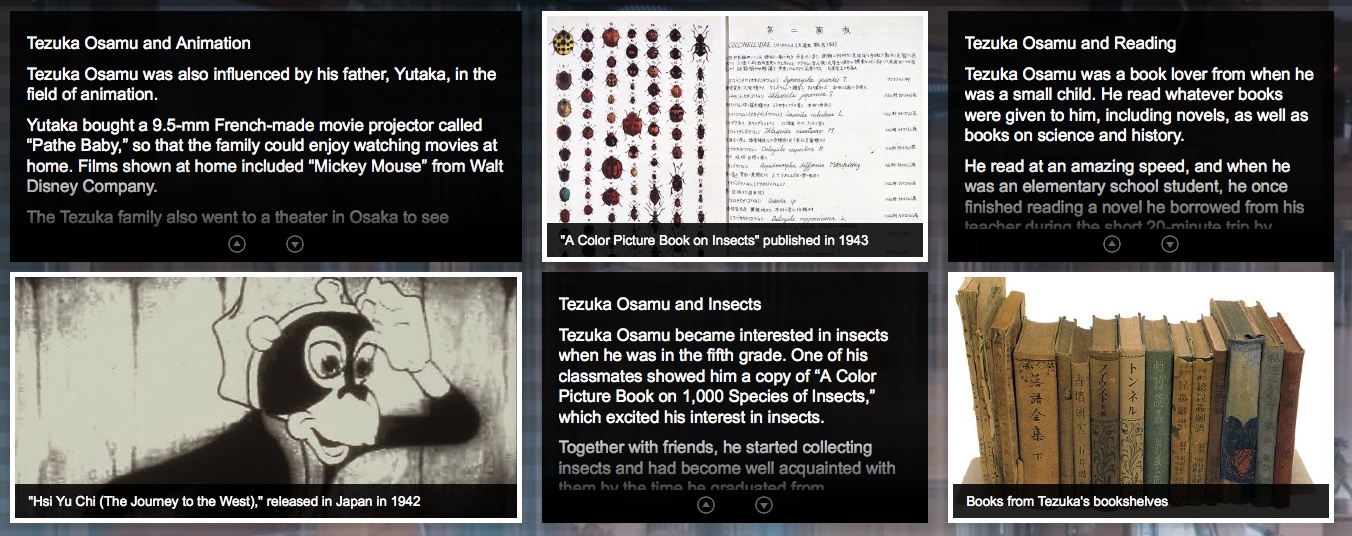 Seltene Dokumente aus Tezukas Leben.