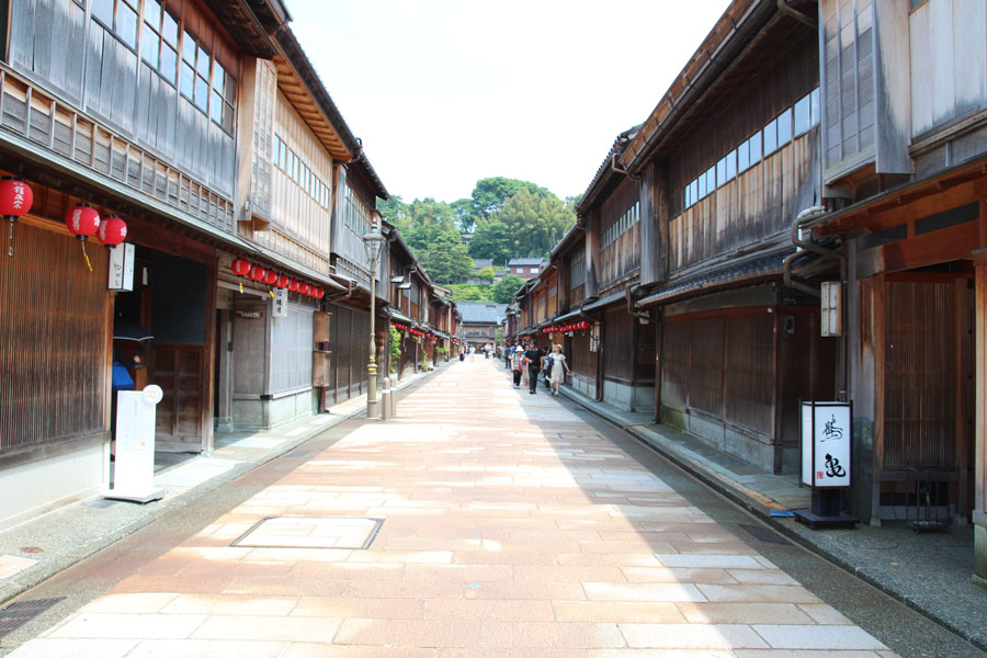 Das pittoreske Teehausviertel von Kanazawa.