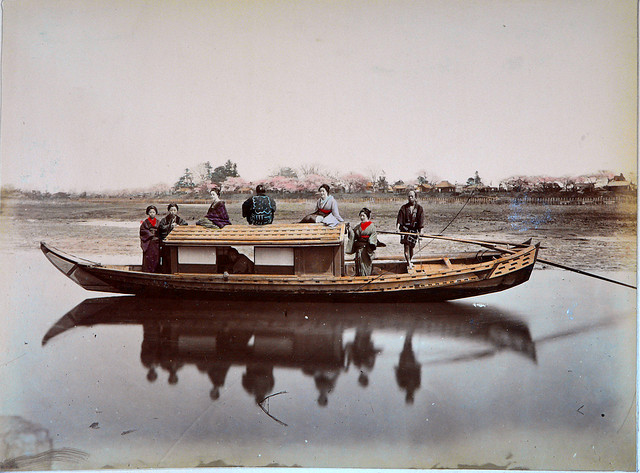 Eine Bootsfahrt im 19. Jahrhundert.