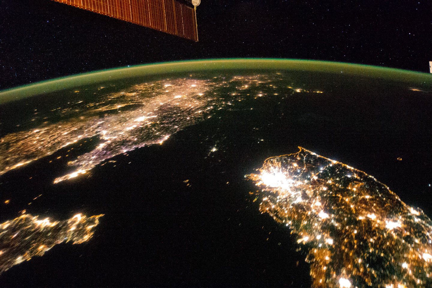 Fast nichts zu sehen: Nordkorea in der Nacht.