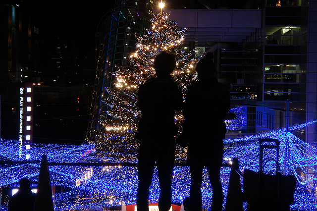 Weihnachten: Gewöhnlich eine romantische Zeit in Japan.