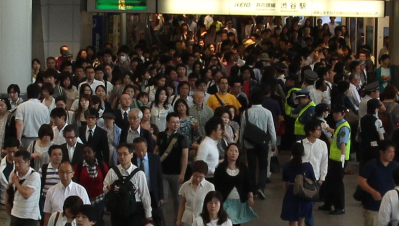 Überbevölkerung in Tokio.