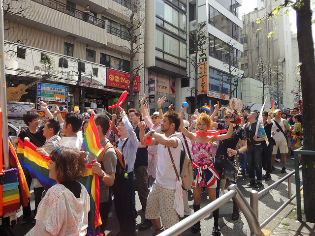 Eine langsame Öffnung: Die Tokyo Rainbow Pride im Jahr 2012.