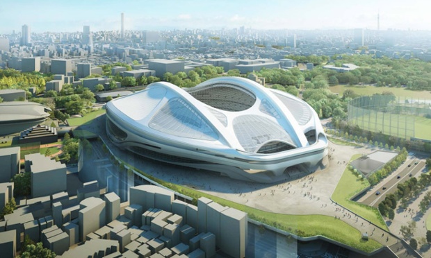 Weg mit dem Dach? So sieht der aktuelle Entwurf für das Olympiastadion in Tokio aus.