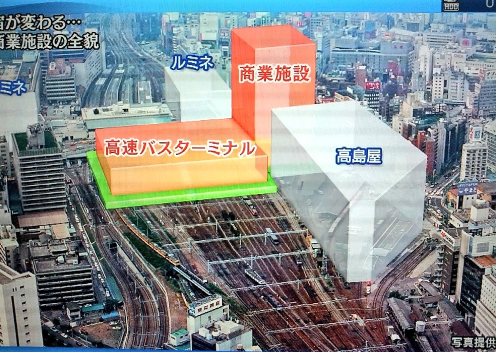 Der orange Klotz links markiert den neuen Bus- und Taxibahnhof.