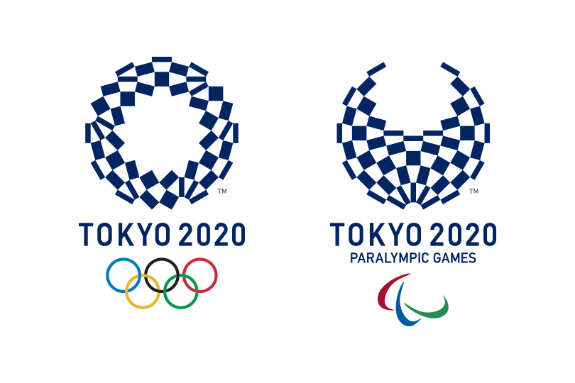 Die Logos für die Sommerspiele und paralympischen Spiele 2020.