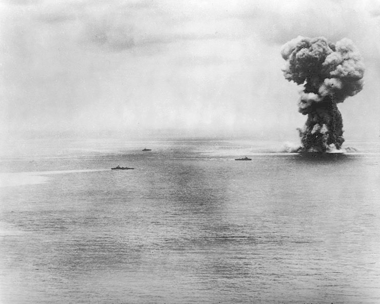 Nach dem Angriff auf die Yamato am 7. April 1945.