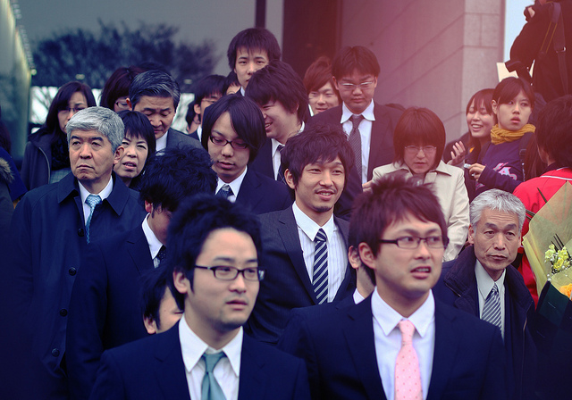 Salarymen in Japan.