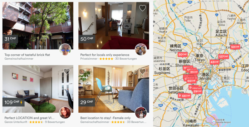 Eine Wohnung in Tokio mieten: Dank Airbnb ist dies möglich.