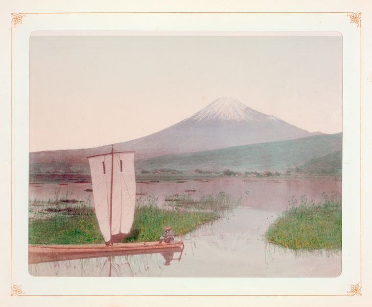 Sicht auf den Fuji, zirka 1890 - 1910