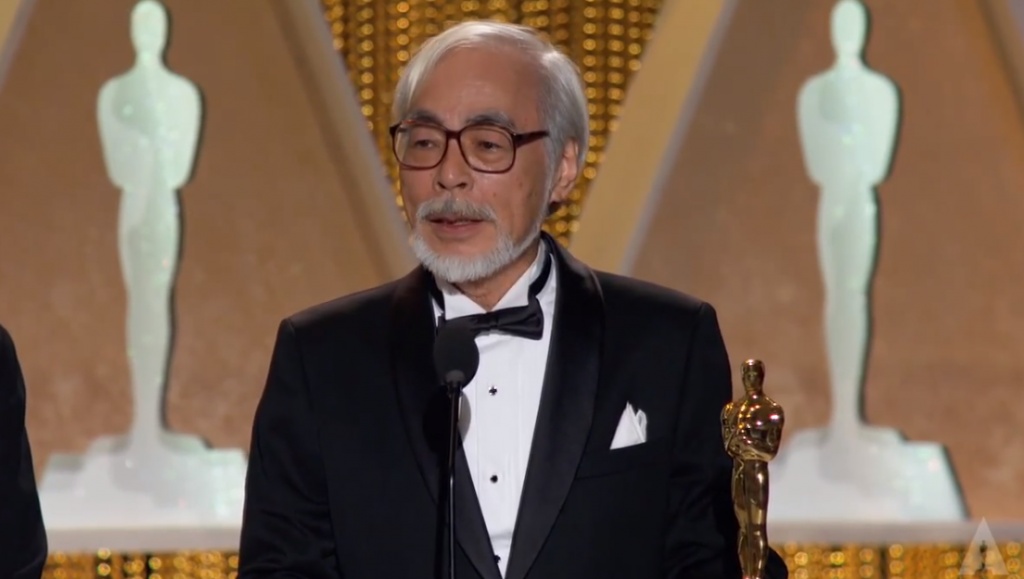 Hayao Miyazaki erhält 2014 den Ehrenoscar für sein Lebenswerk.