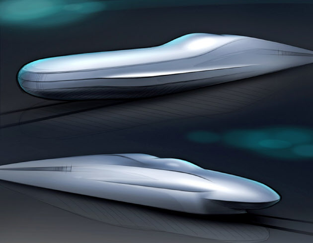 Zwei Design-Varianten für das Modell der neuesten Shinkansen-Generation.