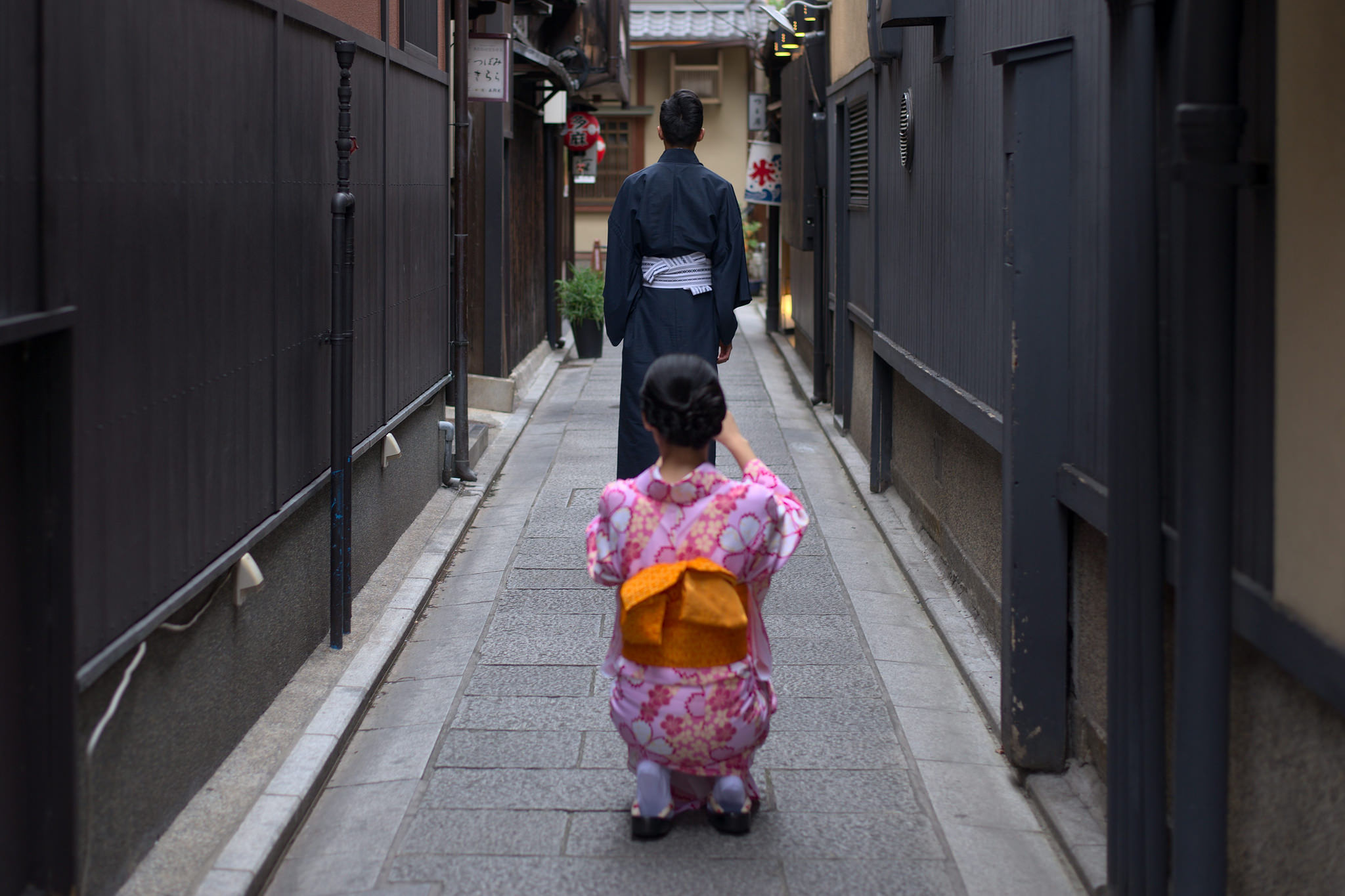Im Kimono durch Kyoto.
