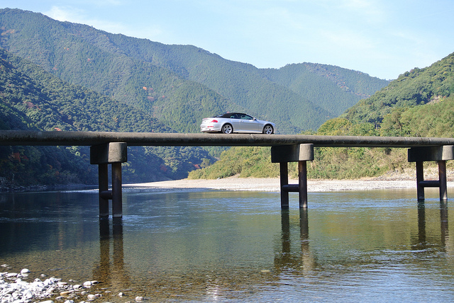 Die berühmten Brücken des Shimanto-Flusses.