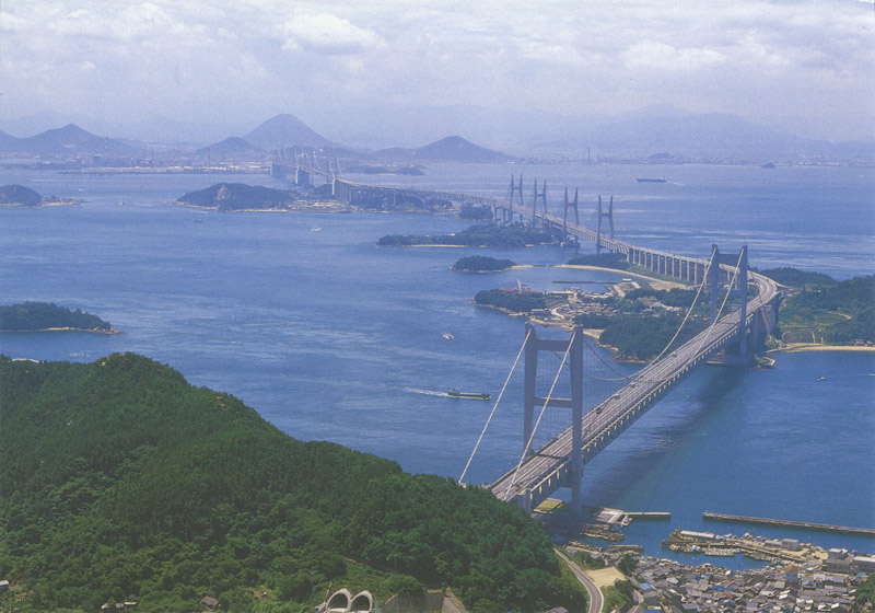 Die Seto-Ōhashi-Brücke.