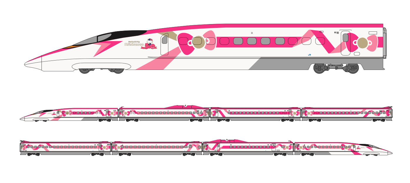 Ein Zug in Rosa: Der HelloKitty-Shinkansen.