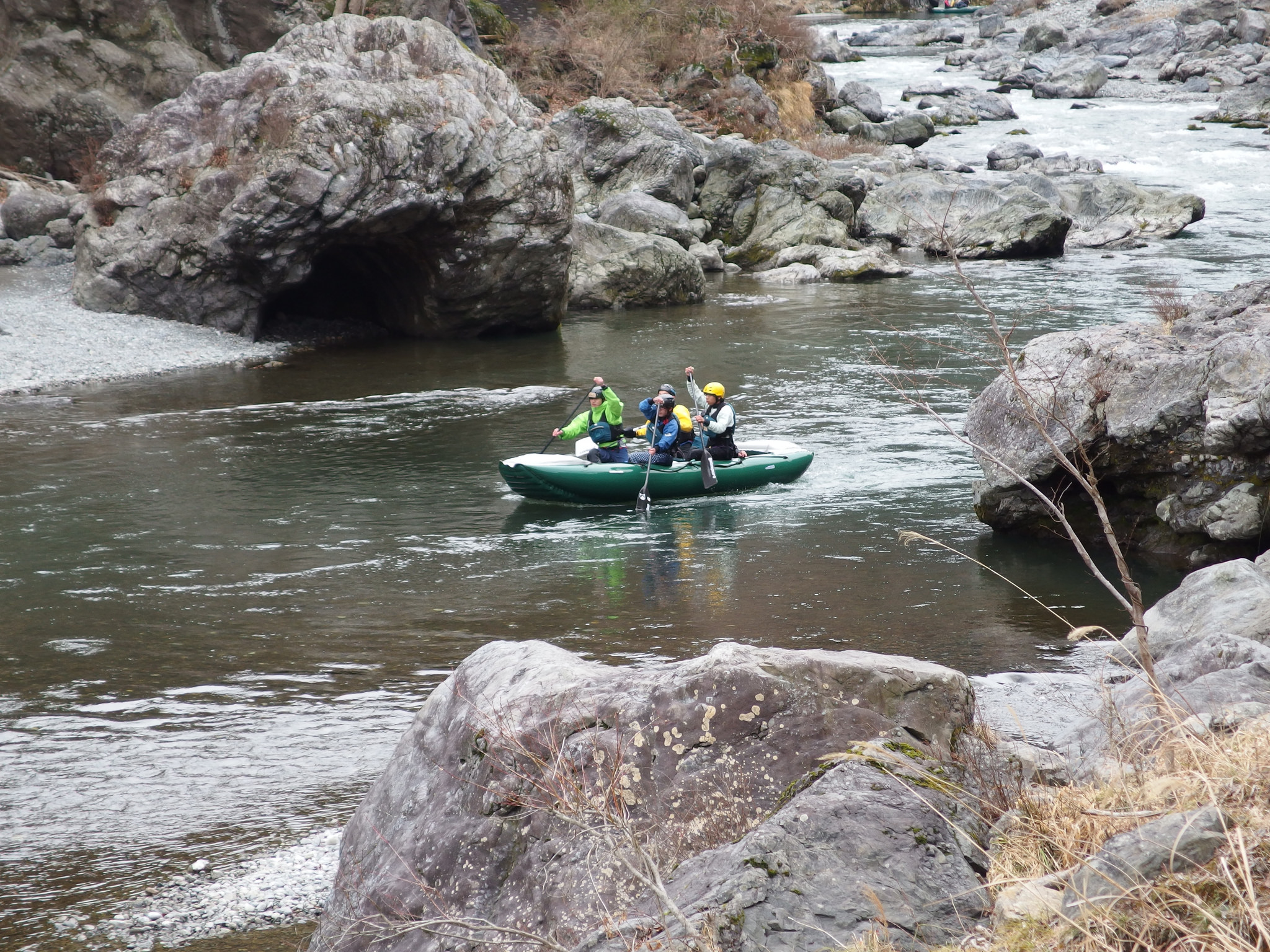 River-Rafting auf dem Tama-Fluss.