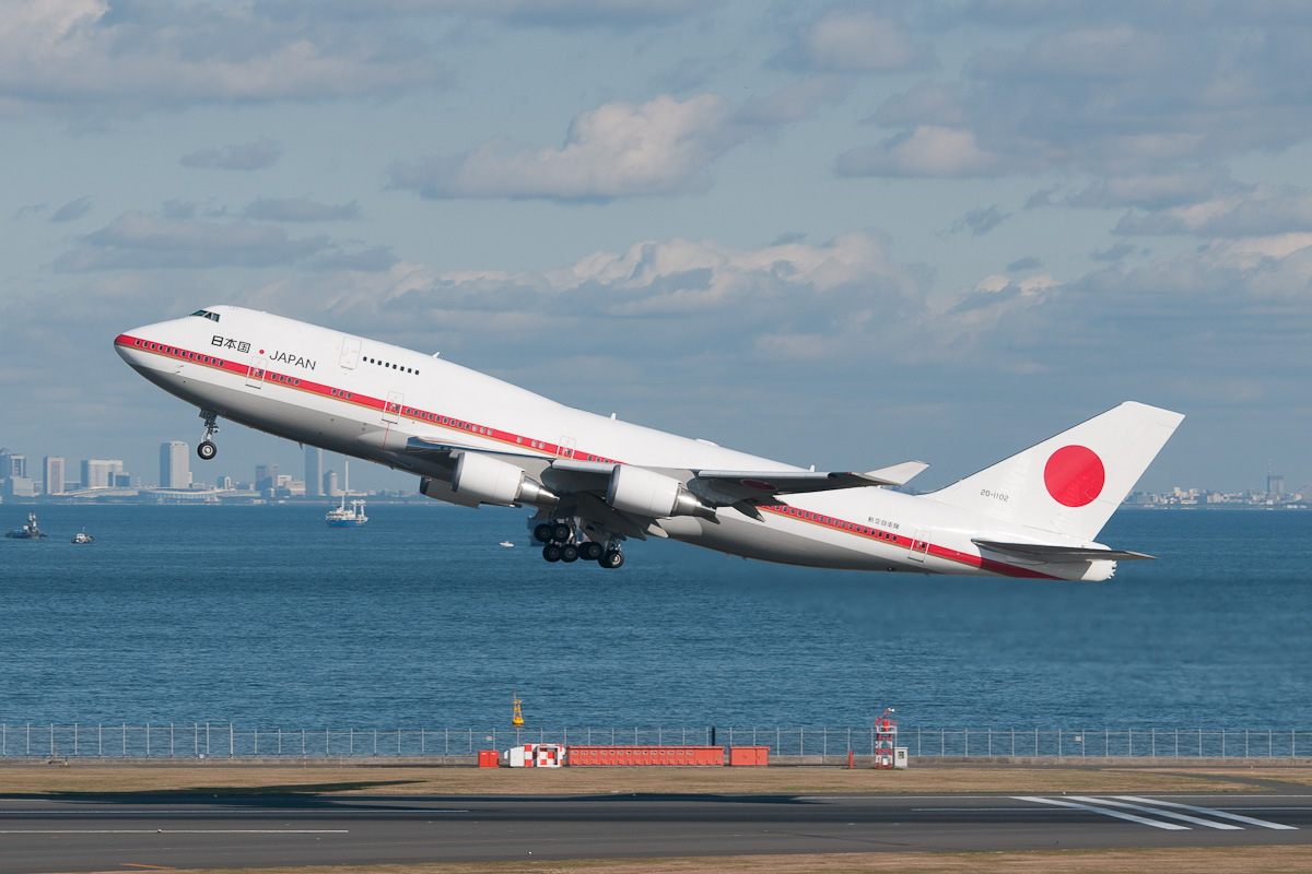 Eine der zwei bisherigen 747-Regierungsmaschinen von Japan.