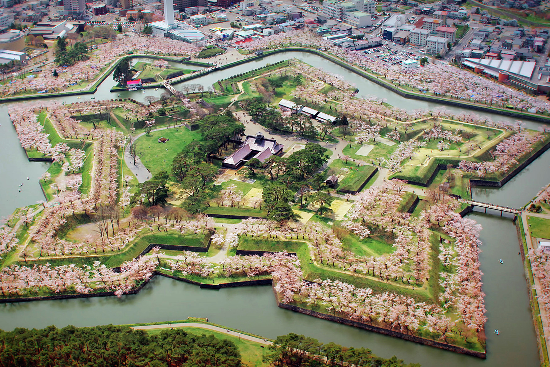Die Festung Goryokaku in Hakodate. Szene aus "Japan von oben"